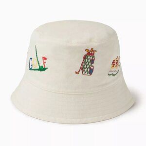 NWT TORY BURCH Golfers Bucket Hat in New Ivory